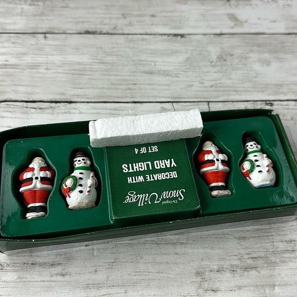 Department 56 Snow Village Christmas yard decorations AS IS read description - Picture 1 of 5